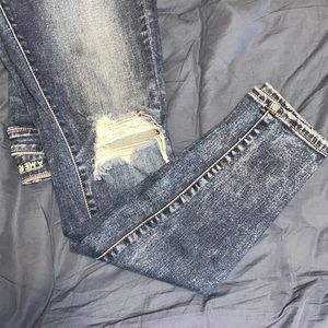 Distressed jeans